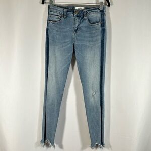 Pistola Light Blue Lightly Distressed Ankle Skinny Jeans